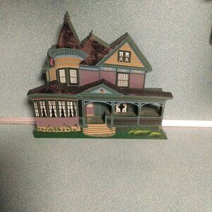 Four Shelia's Houses Wood Shelf Sitters